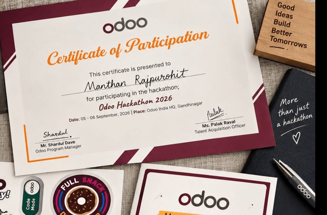 Odoo Hackathon 2026 (Odoo India HQ) certificate preview